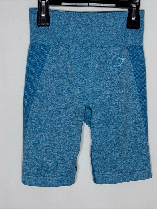 Gymshark Pants - Gymshark Flex Seamless Cycling/Biker Shorts BlueMarl/Aqua
Size: Small